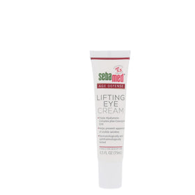 Sebamed anti-aging eye cream with Q10, close-up during gentle eye-area application