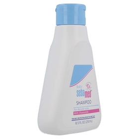 SEBAMED Children's Shampoo no tears label indicating tear-free formula