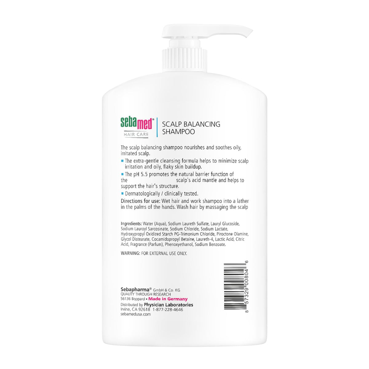 SEBAMED label close-up highlighting dermatologist-tested formula.