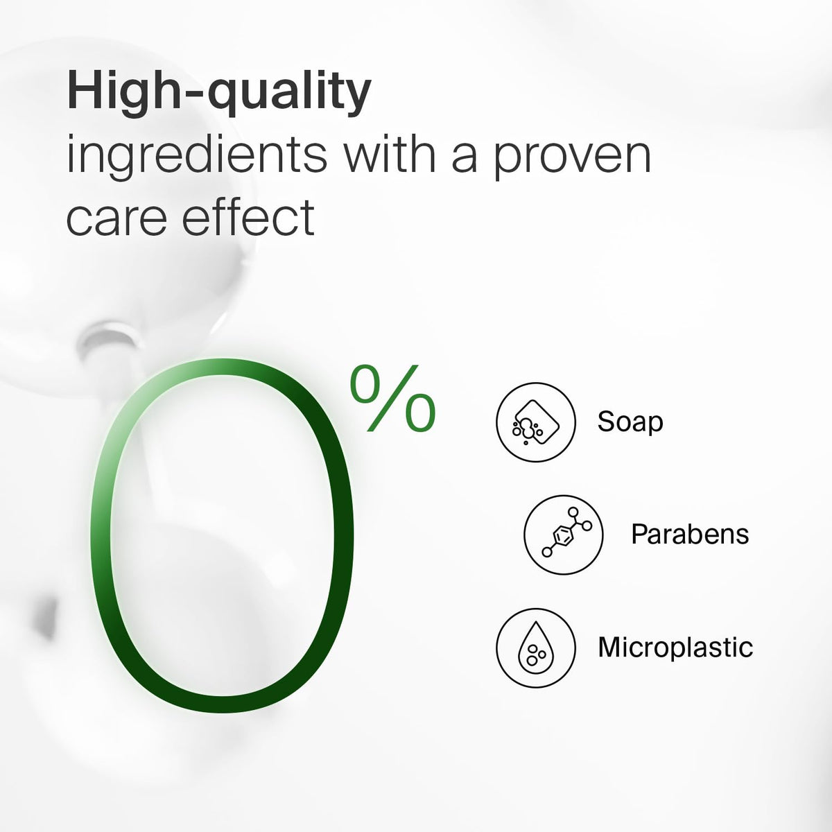 Creamy wash on skin shows gentle hydration from Sebamed Olive Wash.
