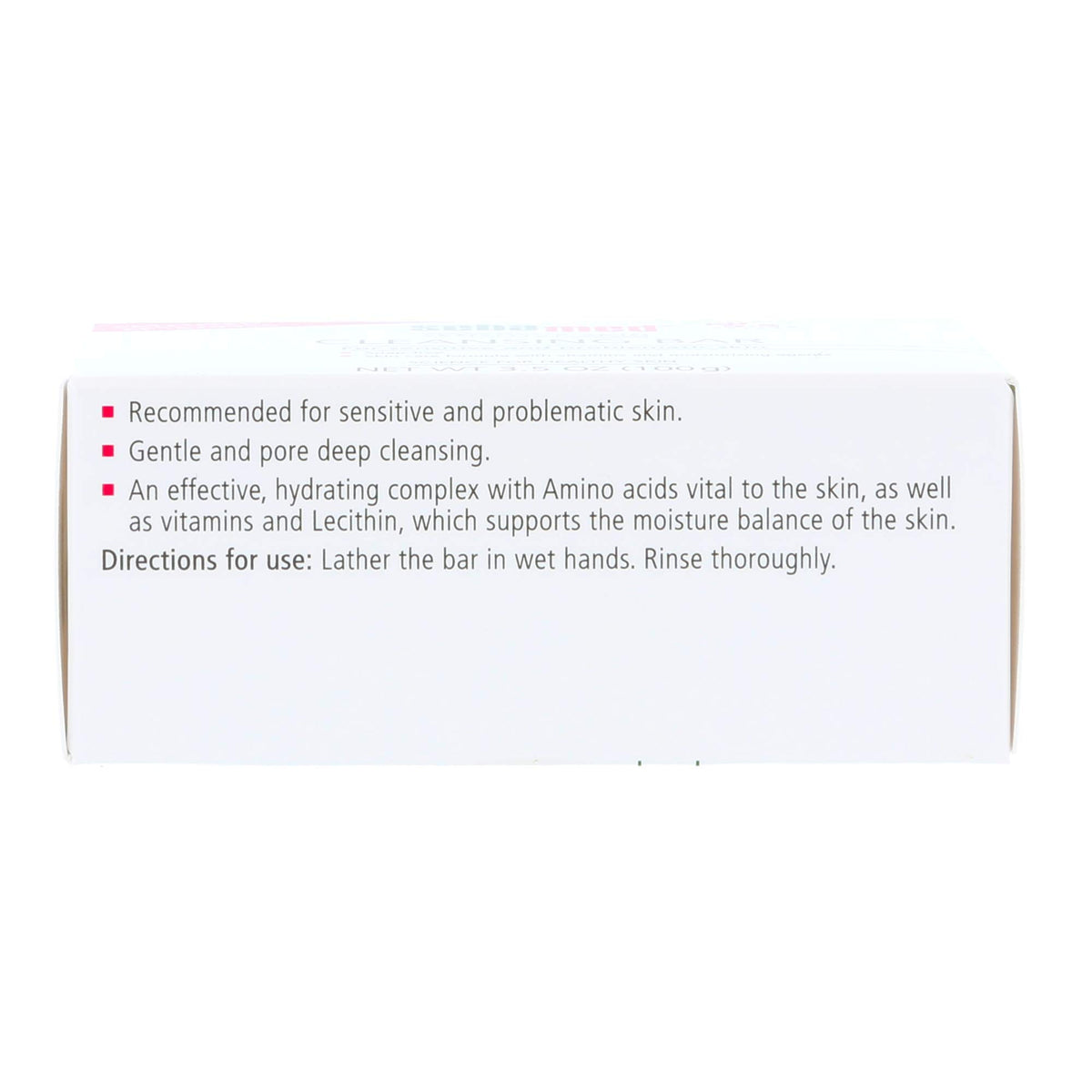 Sebamed bar illustrating pH 5.5 balance for healthy skin.