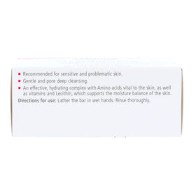 Sebamed bar illustrating pH 5.5 balance for healthy skin.