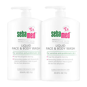 SEBAMED paraben-free face and body wash bottle with pump for sensitive skin