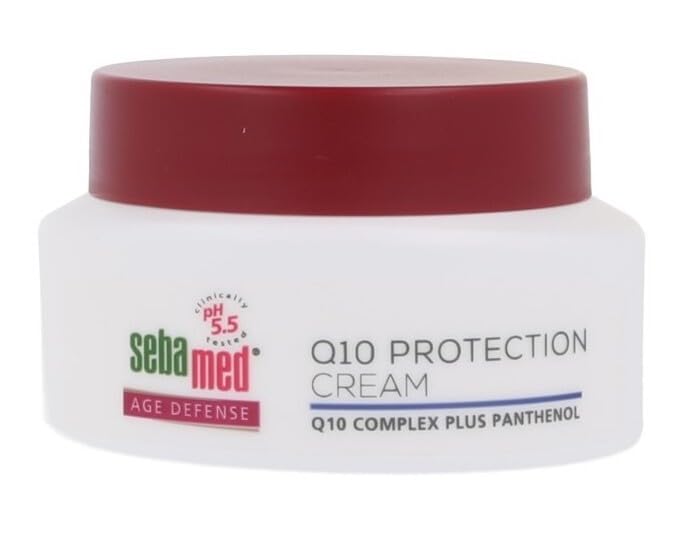 SEBAMED Q10 Protection Cream bottle for daily anti-aging skincare.