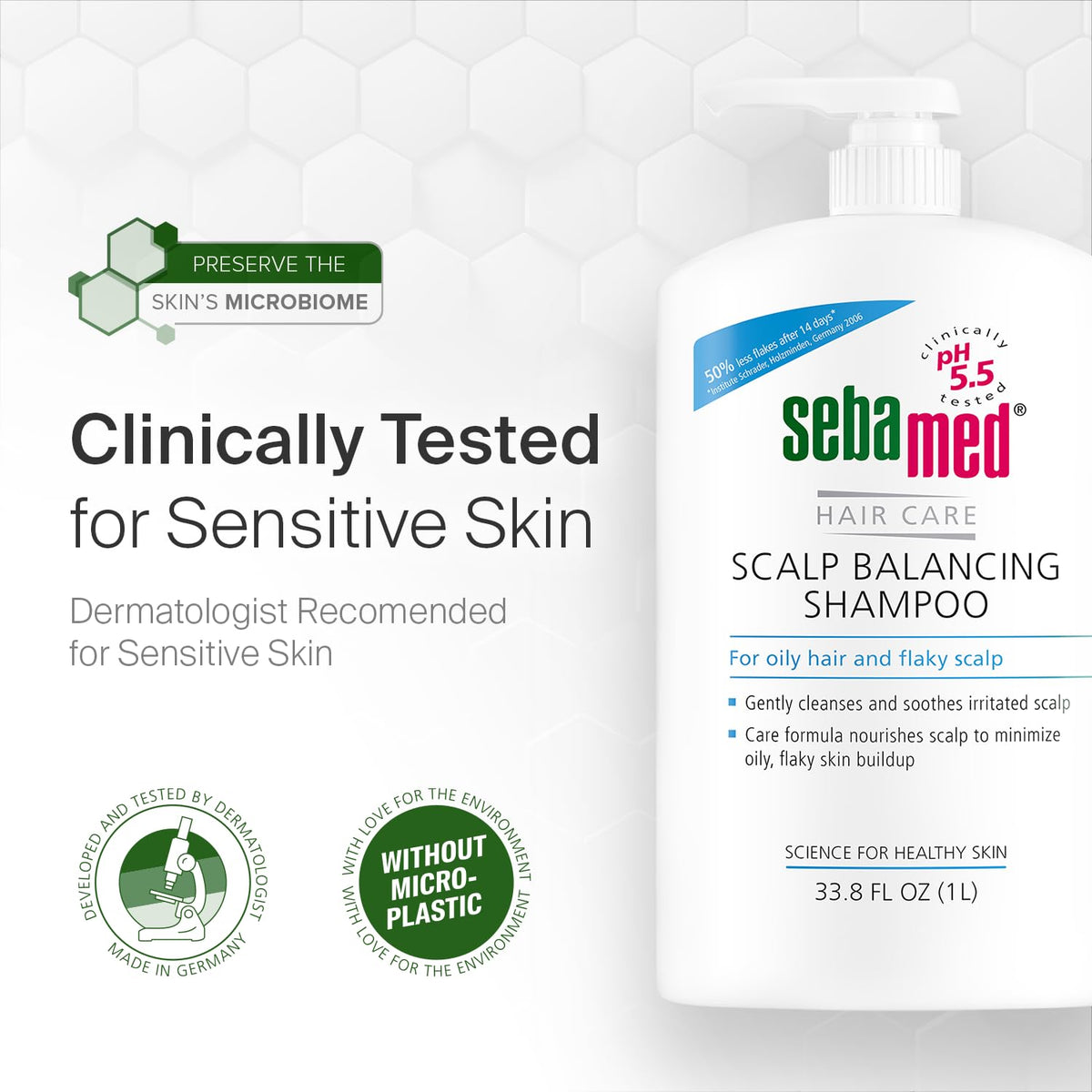 SEBAMED scalp-care-wellbeing showcasing balanced scalp after wash.
