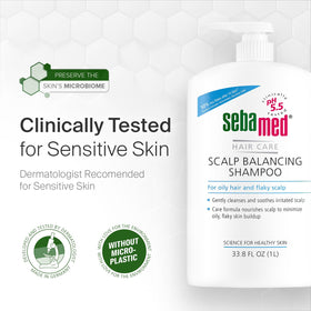 SEBAMED scalp-care-wellbeing showcasing balanced scalp after wash.