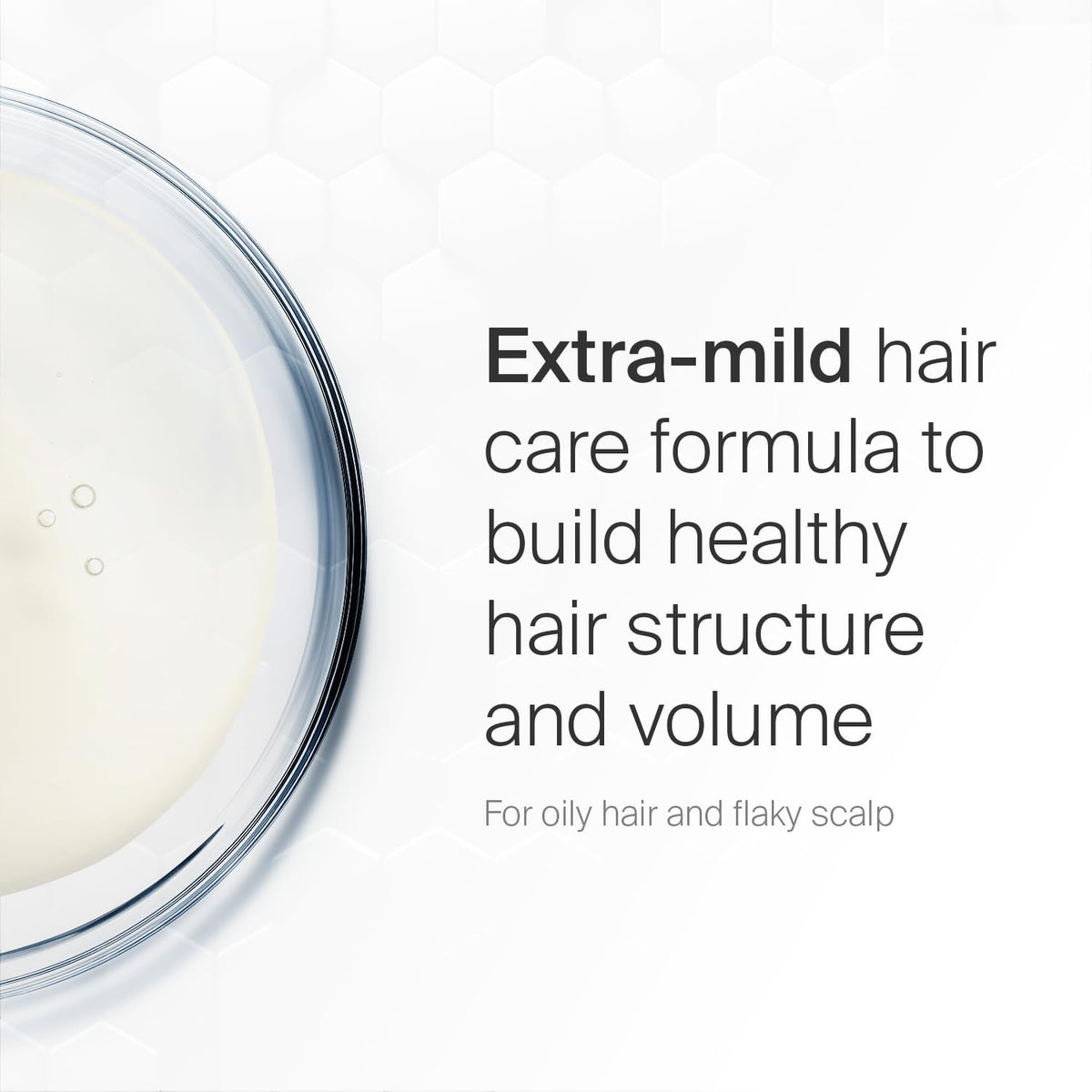 SEBAMED shampoo-lather close-up with creamy lather aiding flaky scalp control.
