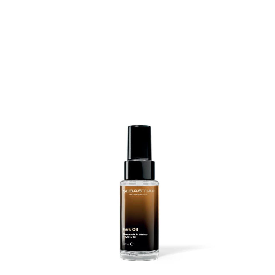Sebastian Dark Oil bottle pour for quick absorption and lightweight shine.