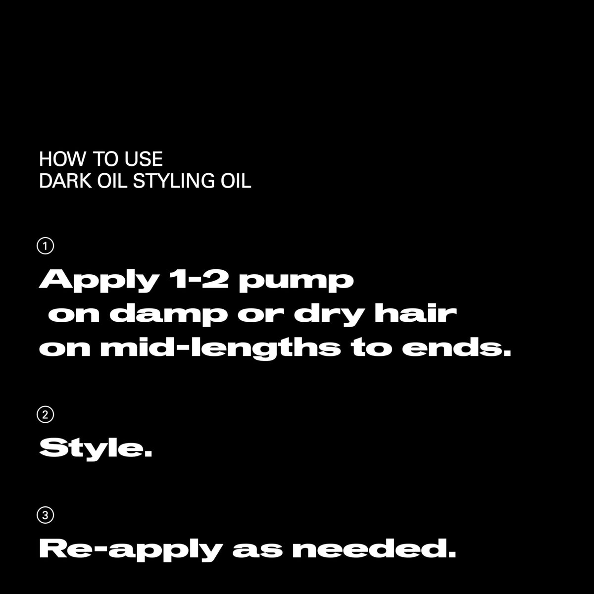 Sebastian Dark Oil damp hair application smooths lengths before styling.