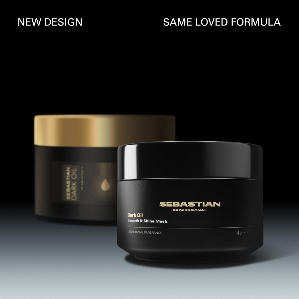 Sebastian Dark Oil Smooth and Shine Mask application scene highlighting easy, quick treatment for shine.