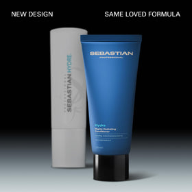 Sebastian Drench conditioner pump application demonstrates easy detangling and conditioning.
