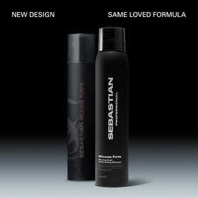 Sebastian Mousse Forte dispenser action for even foam distribution.