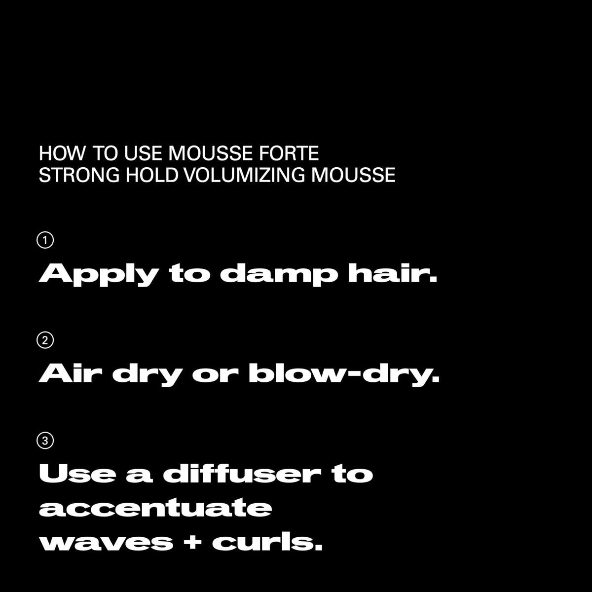 Sebastian Mousse Forte in use during heat styling with protection.