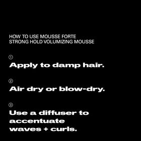 Sebastian Mousse Forte in use during heat styling with protection.