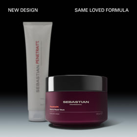 Sebastian Penetraitt Rescue Mask crème application on towel-dried hair