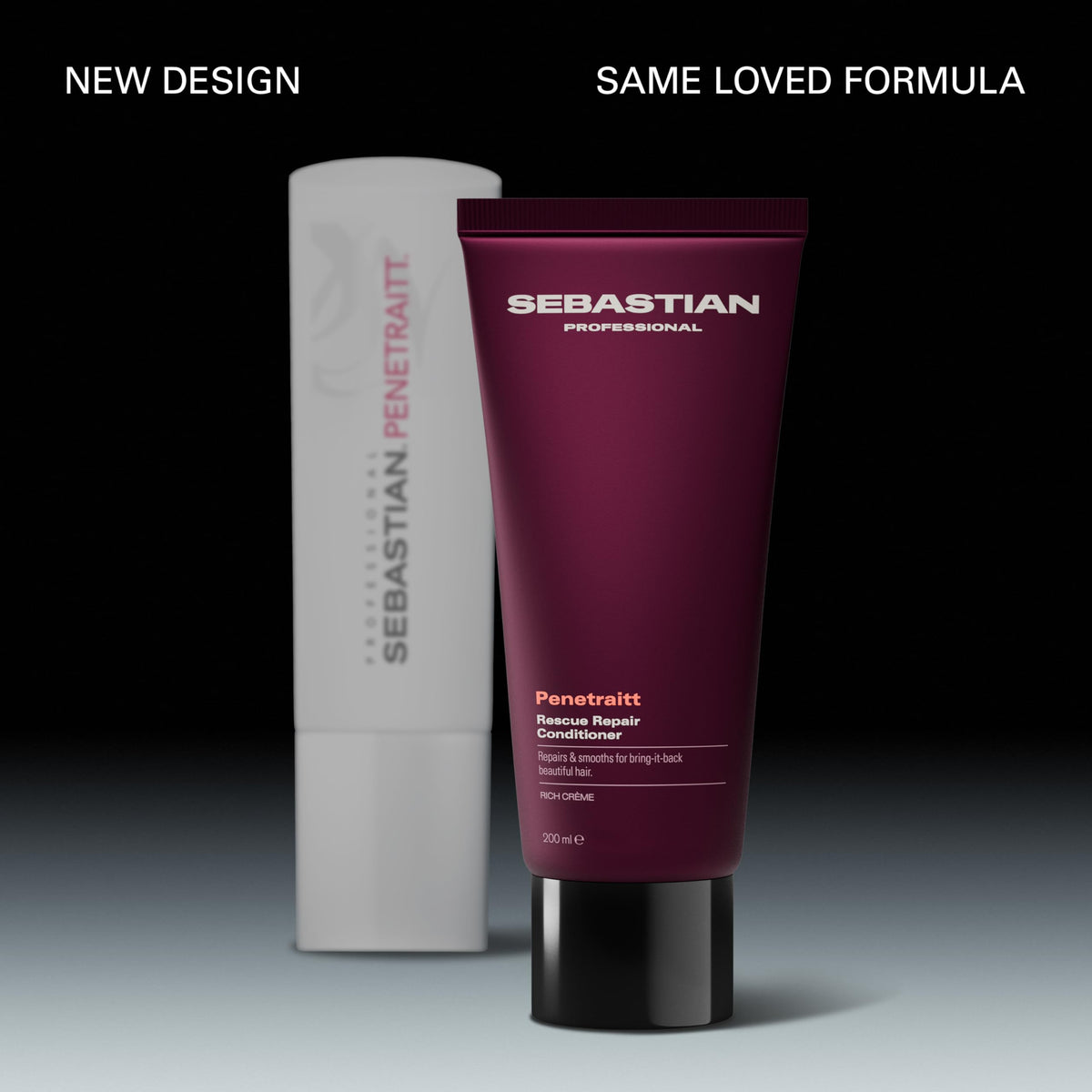 Penetraitt cream texture close-up highlights rich moisture for damaged strands.