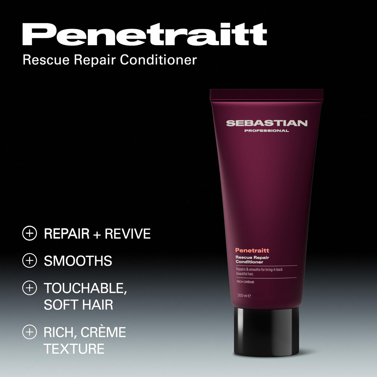 Applying Penetraitt conditioner on hair shows detangling and smooth results.