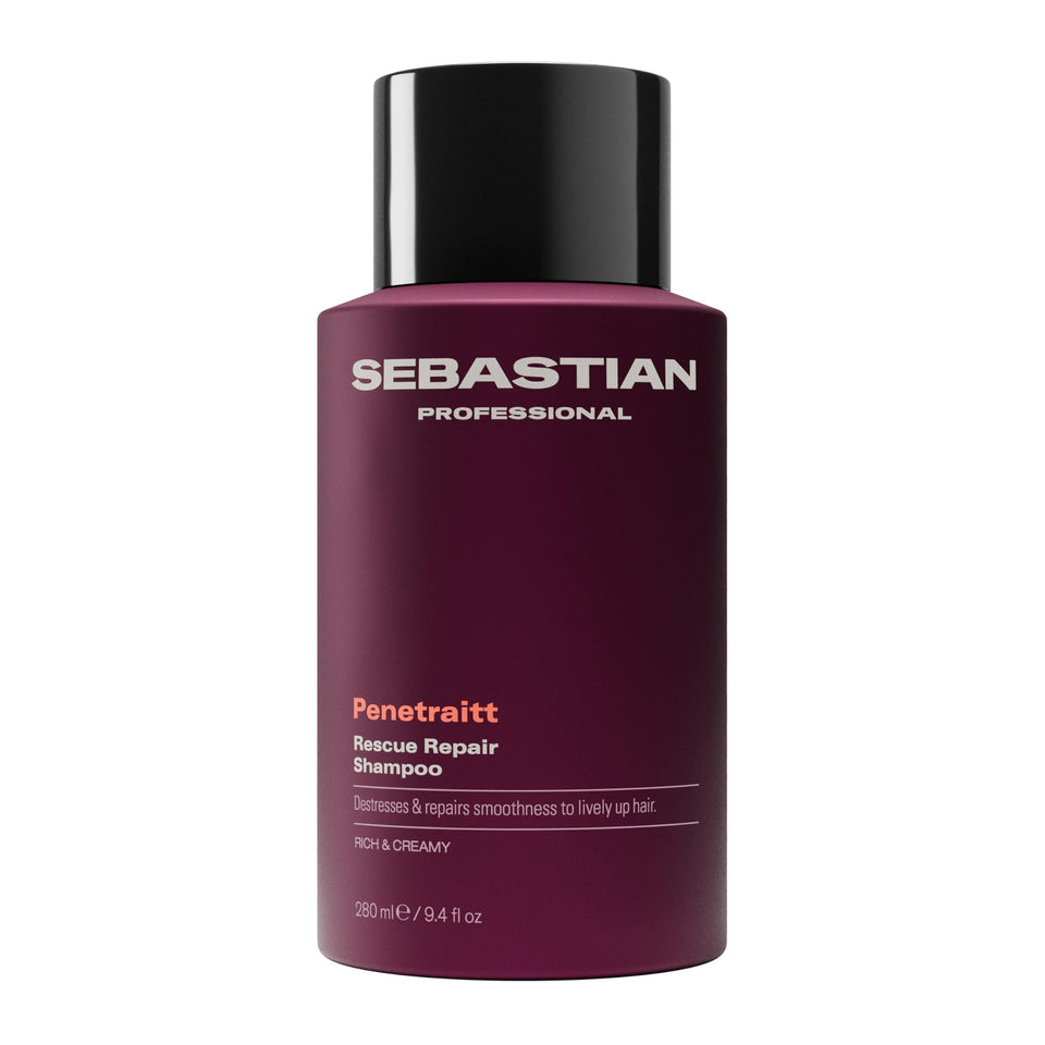 Sebastian Penetraitt Shampoo bottle nourishes stressed hair during cleansing