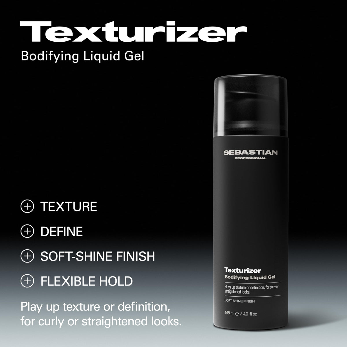 Sebastian Texturizer soft-shine finish adds natural texture and glow