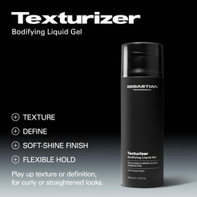 Sebastian Texturizer soft-shine finish adds natural texture and glow