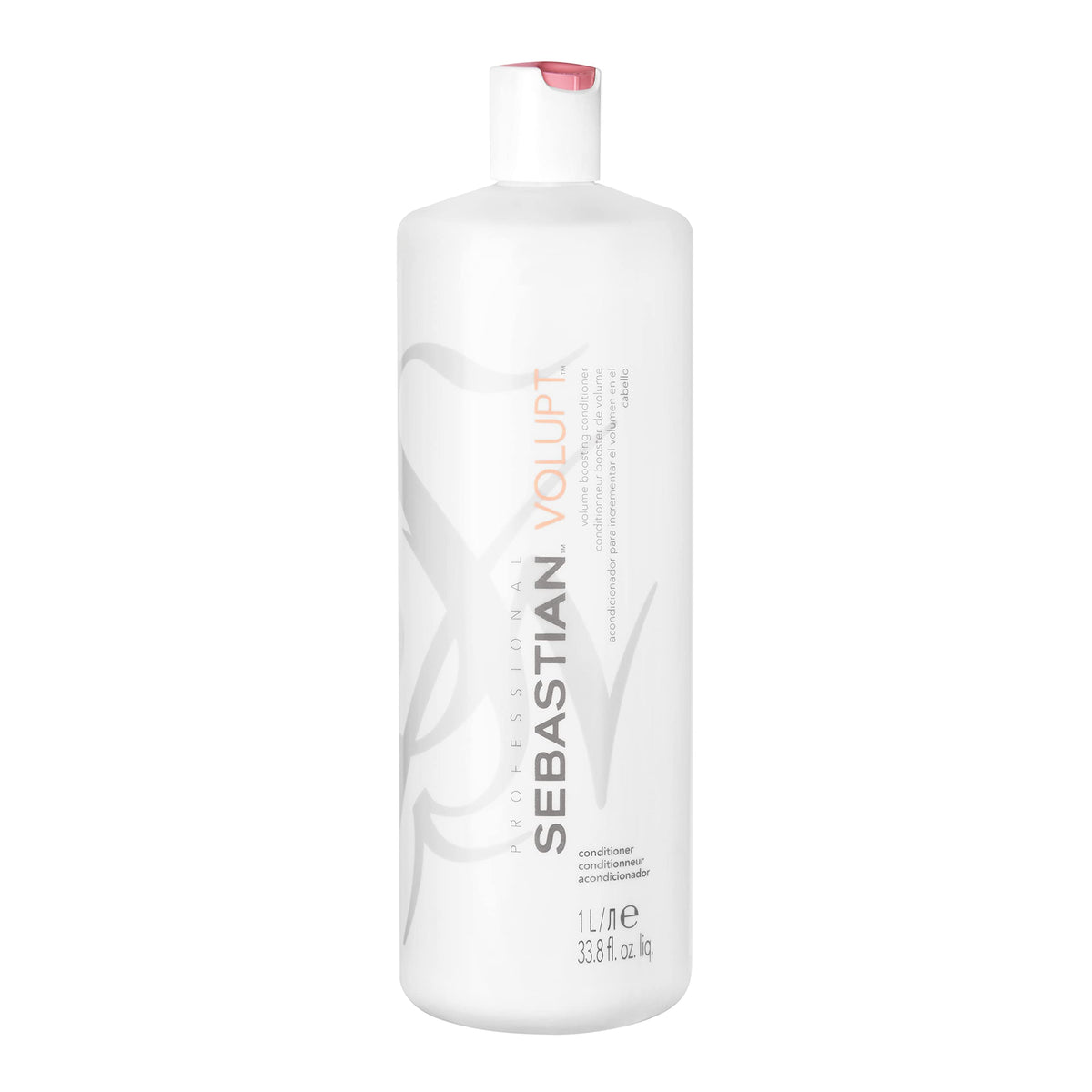 Sebastian Volupt bottle close-up highlighting premium packaging for fine-hair styling.