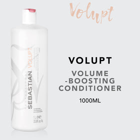 Sebastian Volupt pump-dispense demonstrates easy, mess-free application for volumizing routines.