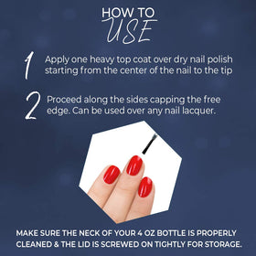 Seche Vive cruelty-free vegan formula supports safe, reliable nail care.