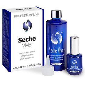Seche Vive Professional Kit bottle set shows a durable top coat for salon-quality nails.