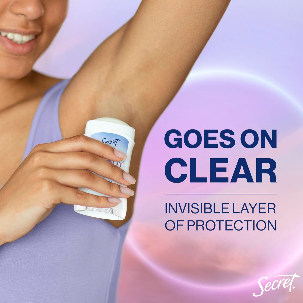 Secret 2.4 oz size is travel-friendly and compact.