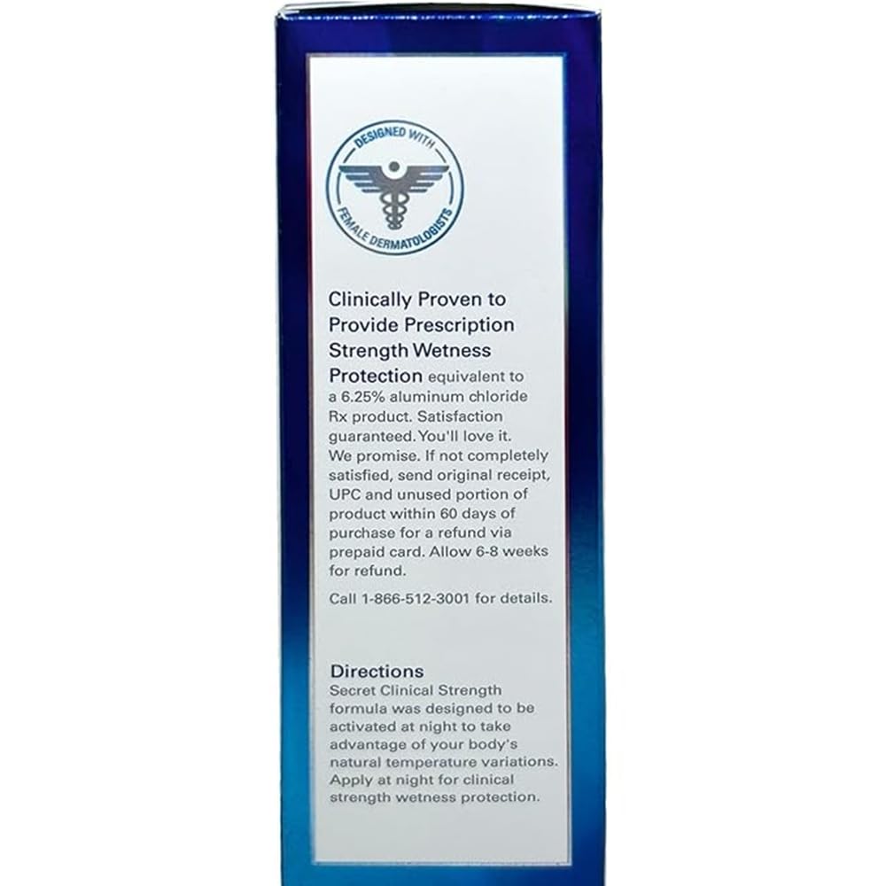 Secret Clinical Completely Clean deodorant application swipe demonstrates smooth application.