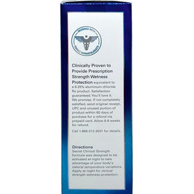 Secret Clinical Completely Clean deodorant application swipe demonstrates smooth application.