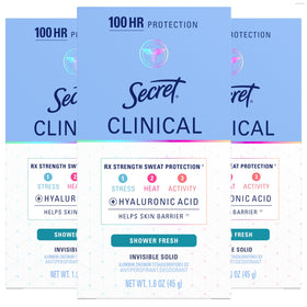 Secret Clinical Strength 100HR bottle showing long-lasting protection