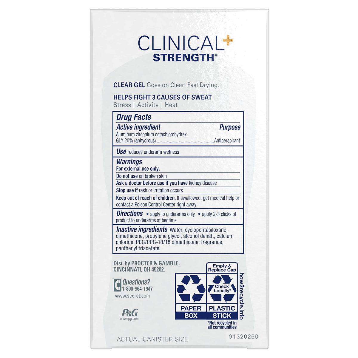 Secret Provitamin B5 formulation close-up emphasizes skin support