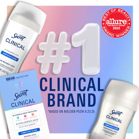 Secret packaging highlights 3X protection against stress, heat, activity
