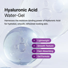 Hydration-ready gel swatch with Hyaluronic Acid for lasting moisture