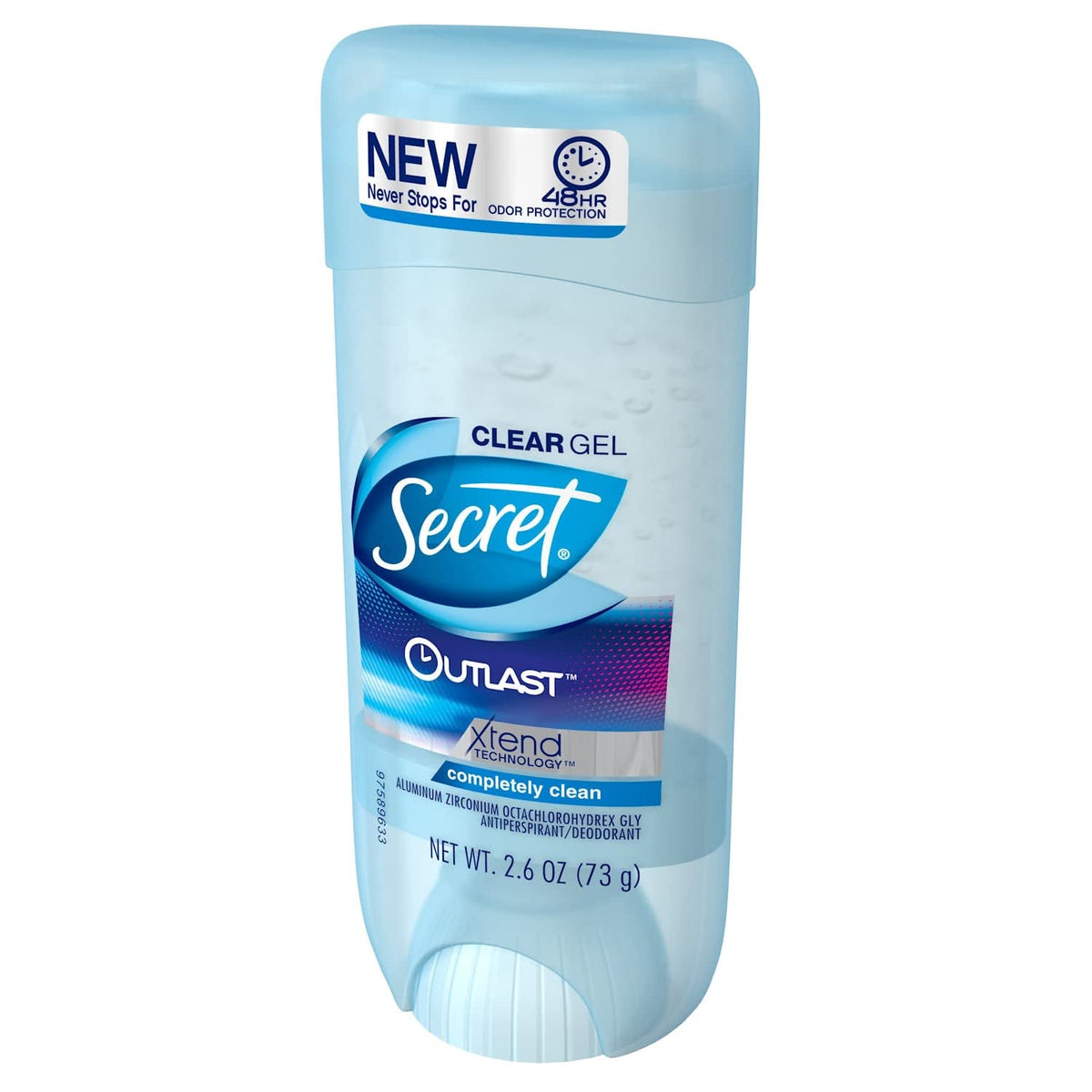 Secret Outlast clear gel texture close-up reveals smooth, easy glide.