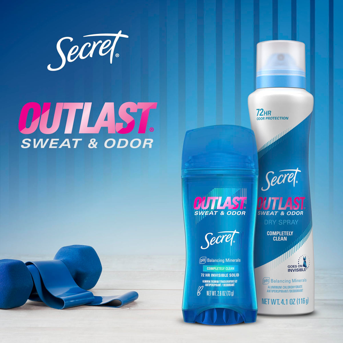 Secret Outlast goes on dry to keep you feeling dry