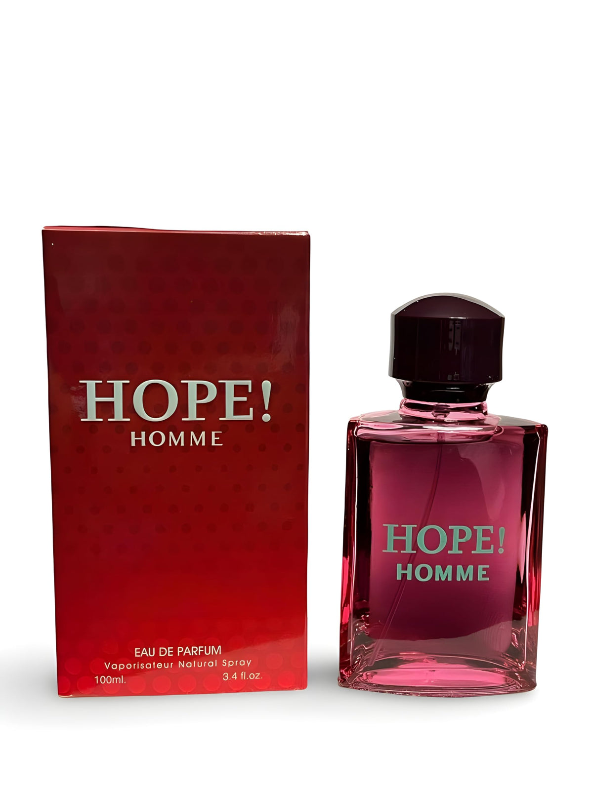 Secret Plus HOPE! HOMME EDP bottle front view for confident daytime wear.
