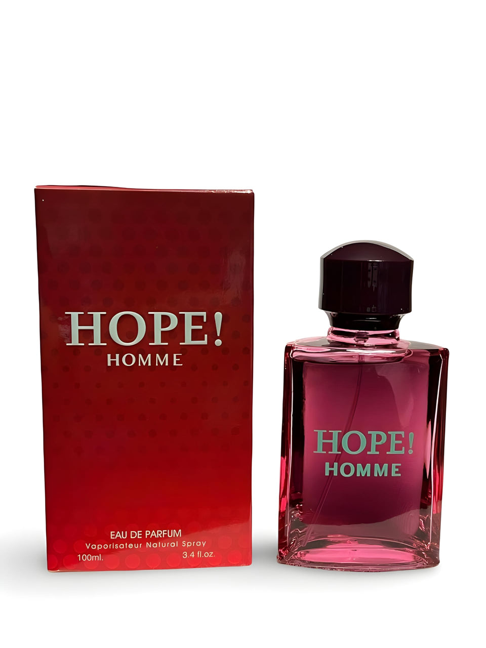 Secret Plus HOPE! HOMME EDP bottle front view for confident daytime wear.
