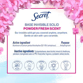Secret Powder Fresh scent visual hinting at all-day confidence