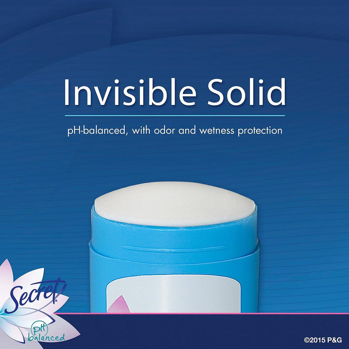 Secret Wide Solid Pwdr Fresh ingredients panel highlights aloe vera and glycerin for moisturized skin