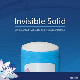 Secret Wide Solid Pwdr Fresh ingredients panel highlights aloe vera and glycerin for moisturized skin