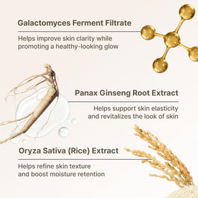 Secret Key botanicals: aloe, centella, and ginseng extracts.