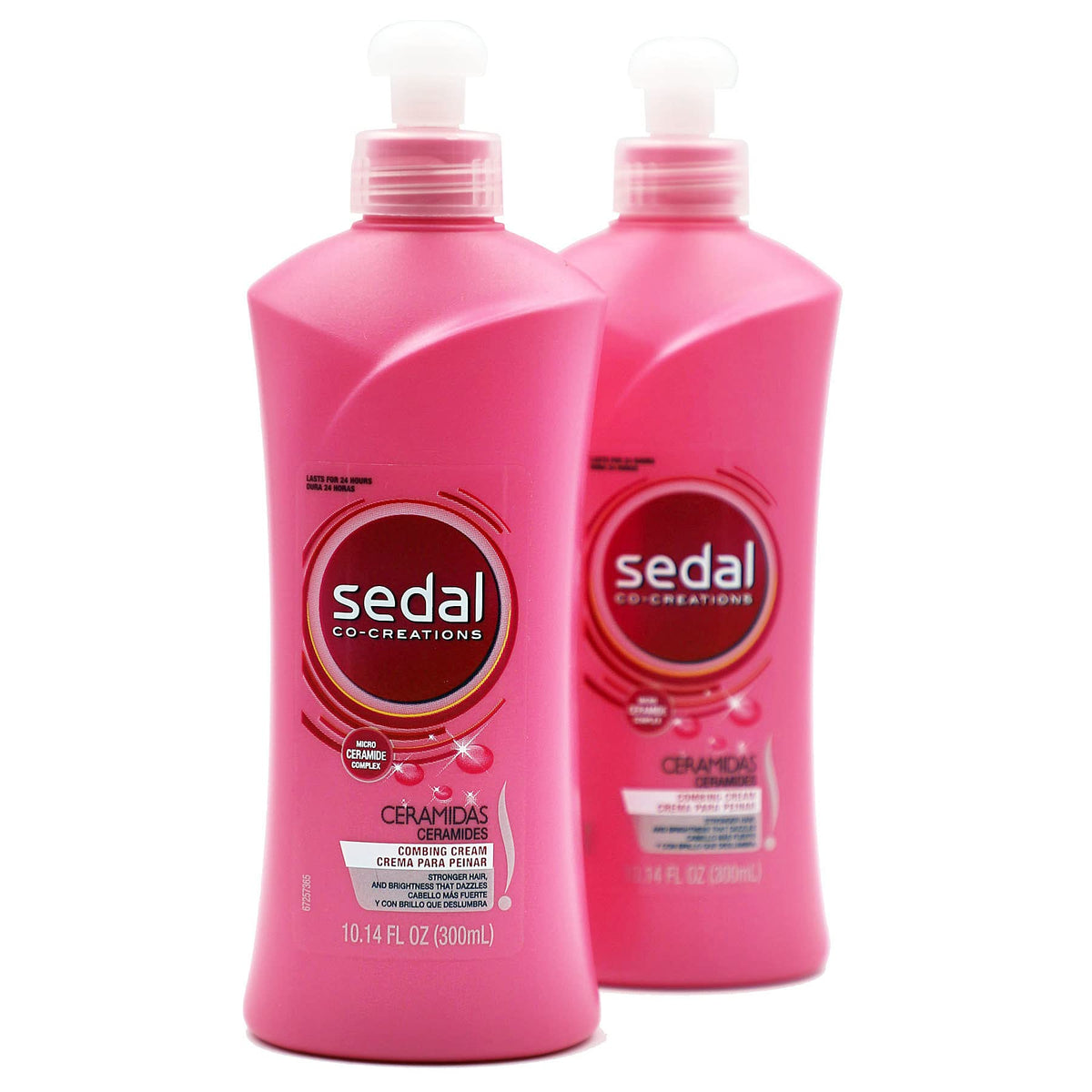 Sedal Co-Creations Ceramidas leave-in bottle close-up for daily hydration and shine