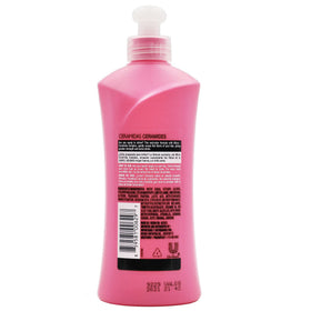 Sedal Co-Creations Ceramidas leave-in bottle shown with smooth, shiny hair results