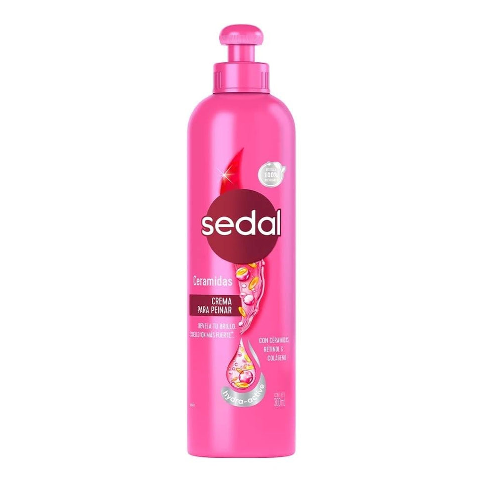 Sedal S.O.S. Ceramides hair styling cream 300ml pack front view, smooth finish