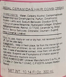 Hands applying Sedal S.O.S. Ceramides hair styling cream for easy, controlled styling