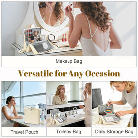 Seektik daily-use toiletry bag versatile for small toiletries beyond makeup.