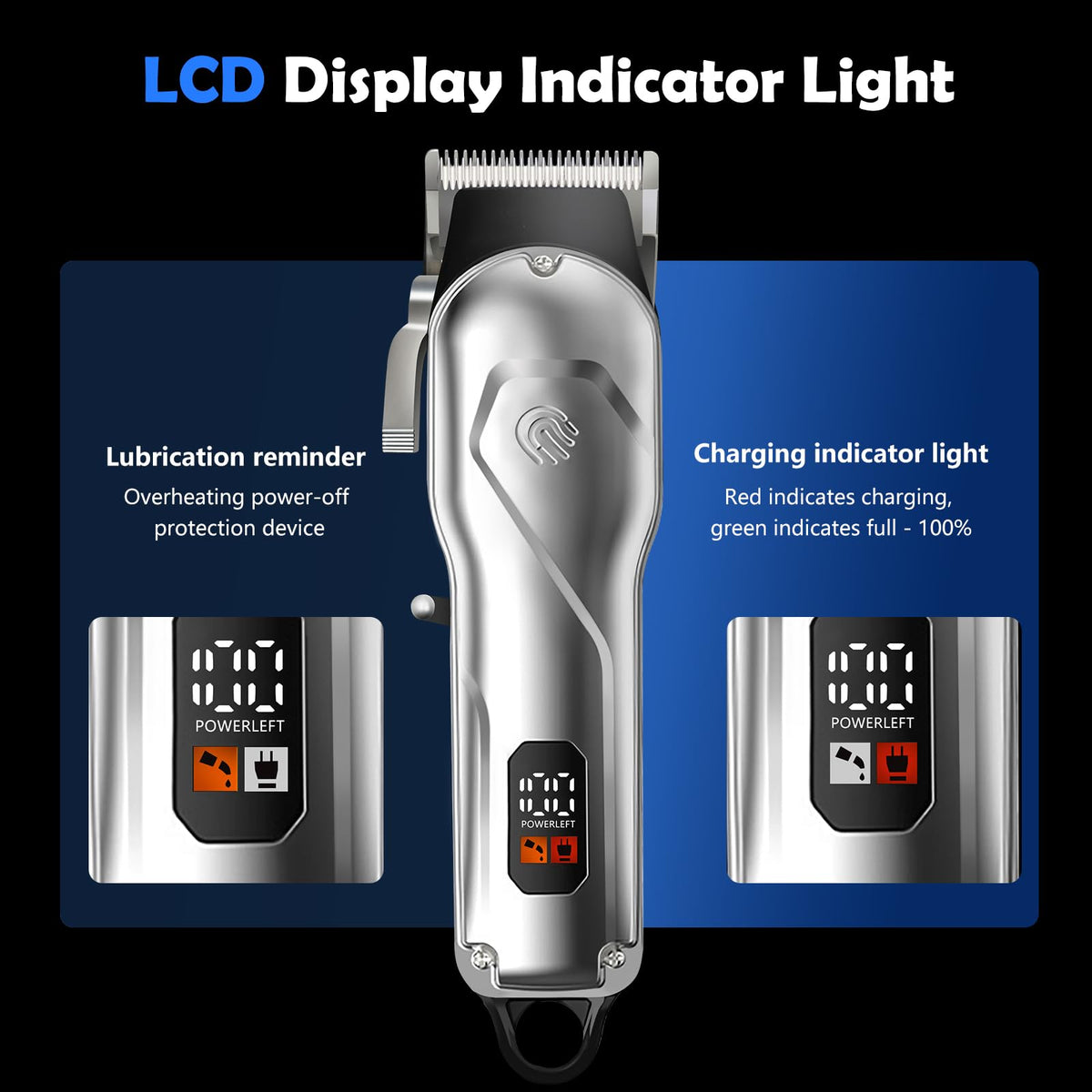 Seektik clipper features LCD display and 2000mAh battery for long sessions.