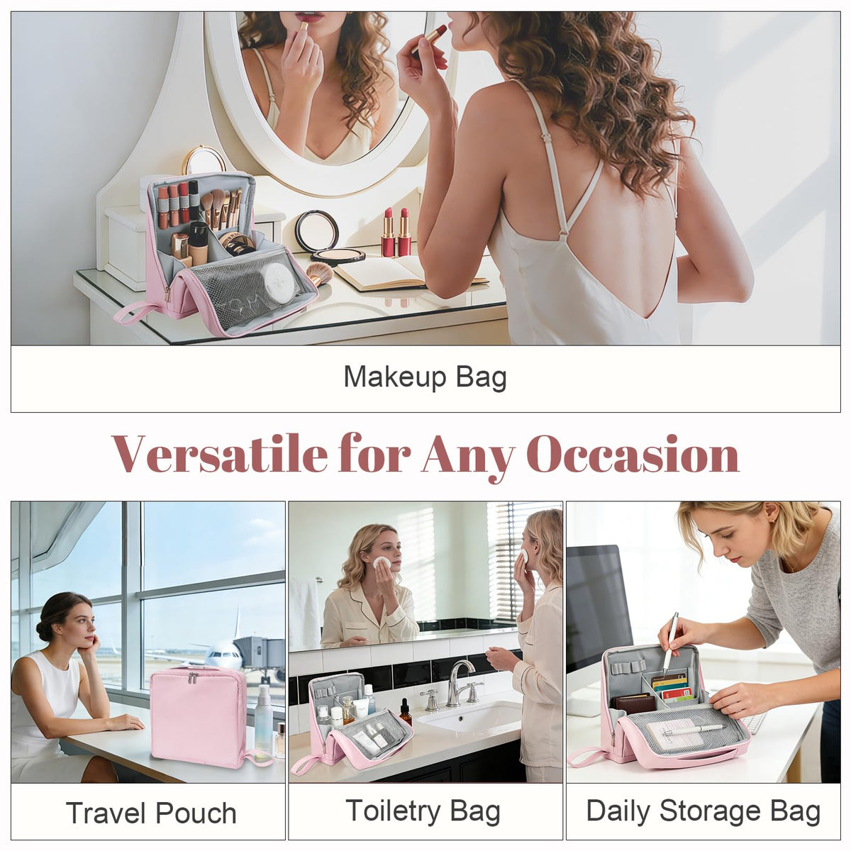 Seektik stand-up bag remains upright for quick access on counters.